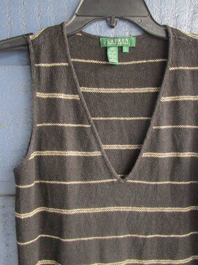 Lauren Ralph Lauren black, brown Sleeveless Dress Women's Size S preowned used c